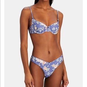 WeWoreWhat Blue Floral Bathing Suit